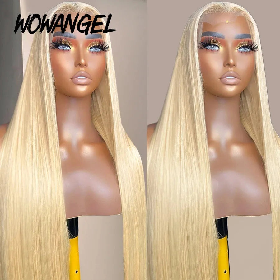 Wow Angel 32inch Glueless Blonde Wigs 5x5 HD Lace Closure Human Hair