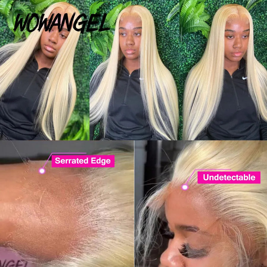 Wow Angel 32inch Glueless Blonde Wigs 5x5 HD Lace Closure Human Hair